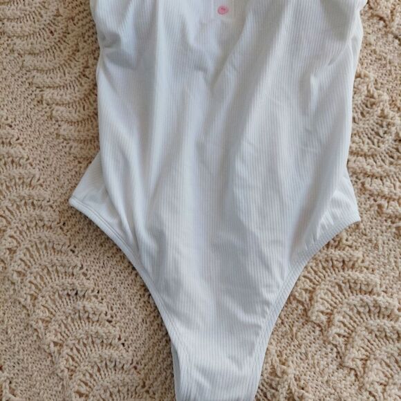 Stoney Clover One Piece Swimsuit Ribbed High Leg 16W women's - Picture 5 of 11